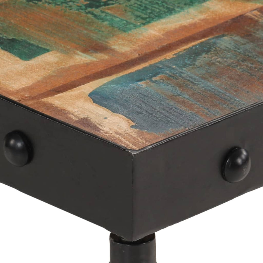 Salontafel met wieltjes 100x55x26 cm massief gerecycled hout