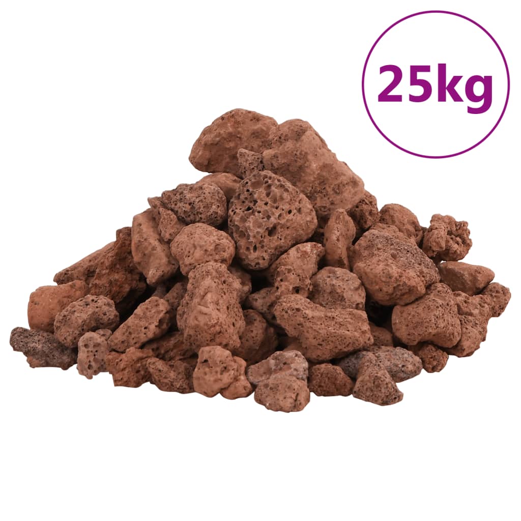 Lavastenen 25 Kg 1-2 Cm 1-2 cm (25 kg) Rood