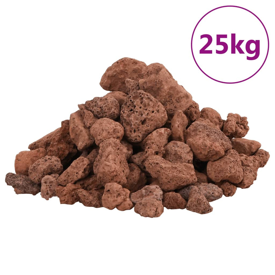 Lavastenen 25 Kg 1-2 Cm 1-2 cm (25 kg) Rood
