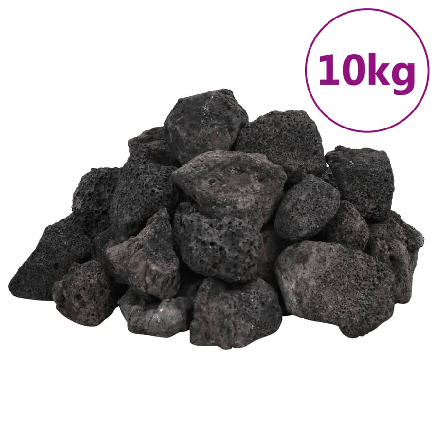 Lavastenen 10 Kg 3-5 Cm 3-5 cm (10 kg) Zwart