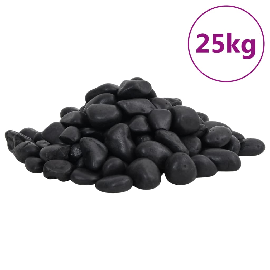 Kiezelstenen Gepolijst 2-5 Cm 25 Kg 2-5 cm (25 kg) Zwart