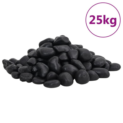 Kiezelstenen Gepolijst 2-5 Cm 25 Kg 2-5 cm (25 kg) Zwart