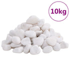 Pebbles polished 2-5 cm 10 kg white