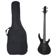Basgitaar elektrisch 4/4 46 inch zwart berkenhout