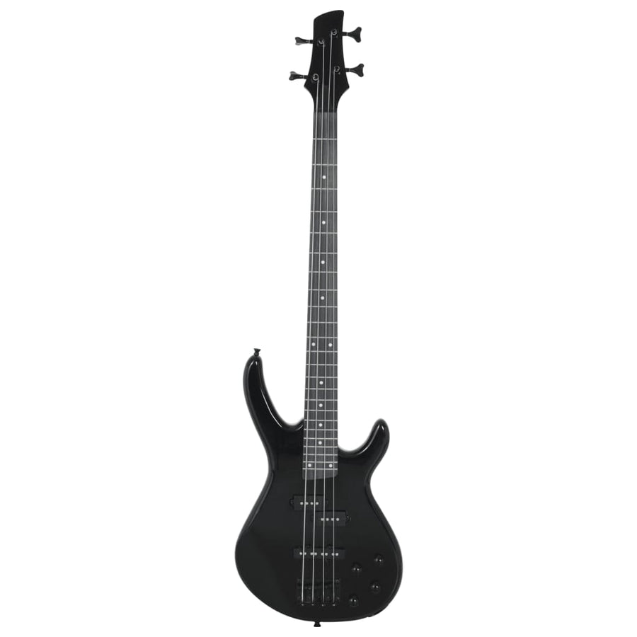 Basgitaar Voor Beginners Elektrisch Met Tas 4/4 46" Zwart