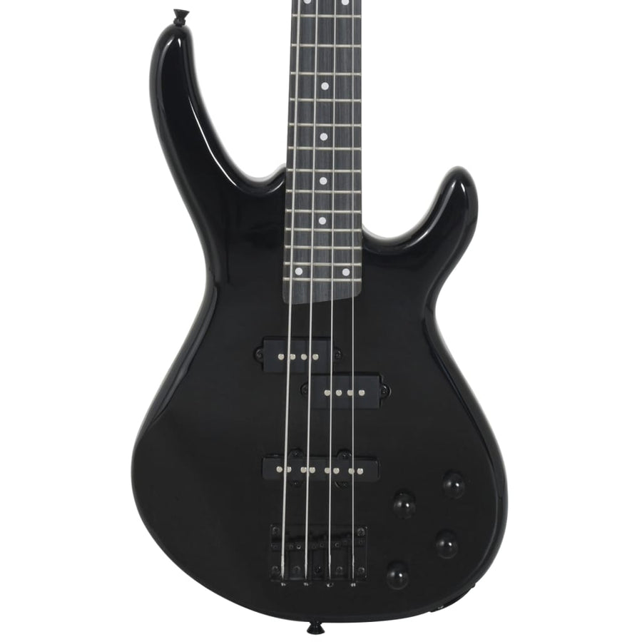 Basgitaar Voor Beginners Elektrisch Met Tas 4/4 46" Zwart