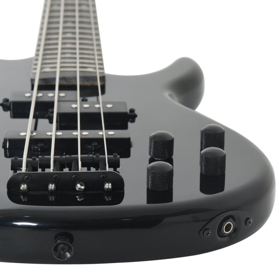Basgitaar Voor Beginners Elektrisch Met Tas 4/4 46" Zwart