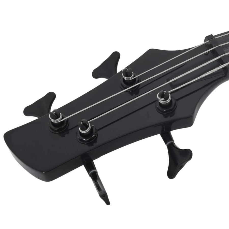Basgitaar Voor Beginners Elektrisch Met Tas 4/4 46" Zwart