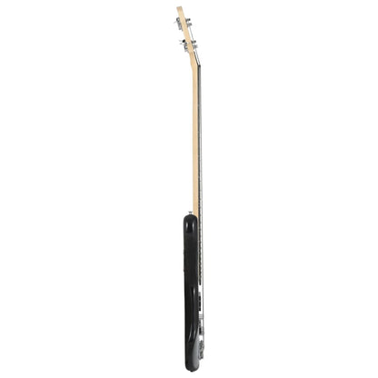 Basgitaar voor beginners elektrisch met tas 4/4 46" blauw zwart