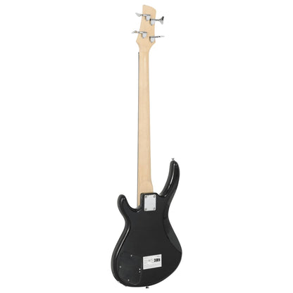 Basgitaar voor beginners elektrisch met tas 4/4 46" blauw zwart