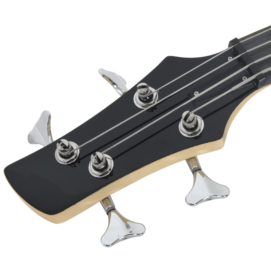 Basgitaar Voor Beginners Elektrisch Met Tas 4/4 46" Bruin en zwart