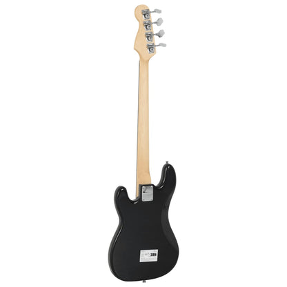 Basgitaar Voor Beginners Elektrisch Met Tas 4/4 46" Bruin en wit