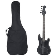 Elektrische basgitaar 4/4 46 inch zwart met tas