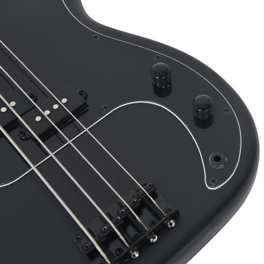 Basgitaar voor beginners elektrisch met tas 4/4 46" zwart
