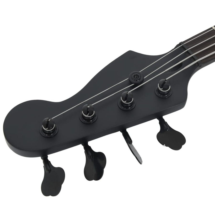Basgitaar voor beginners elektrisch met tas 4/4 46" zwart
