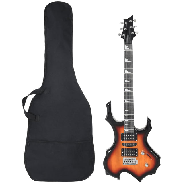 Gitaar Voor Beginners Elektrisch Met Tas 4/4 39&quot; 100 x 35 cm Bruin en zwart