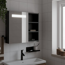 Badkamerkast Met Spiegel En Led 60 x 13 x 52 cm Zwart