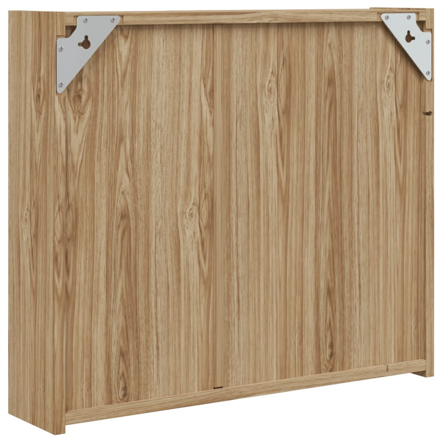 Badkamerkast Met Spiegel En Led Kleurig 60 x 13 x 52 cm Eiken