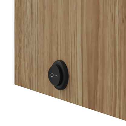 Badkamerkast Met Spiegel En Led Kleurig 60 x 13 x 52 cm Eiken