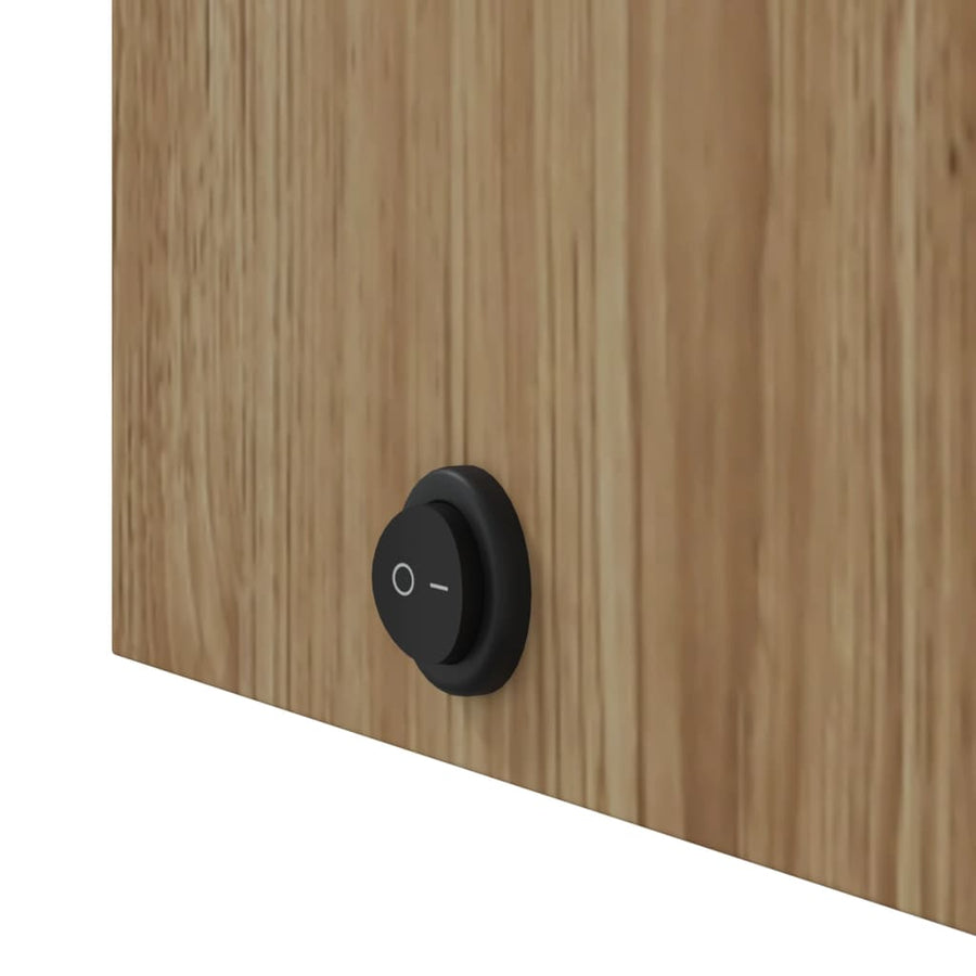 Badkamerkast Met Spiegel En Led Kleurig 60 x 13 x 52 cm Eiken