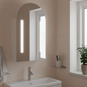 Badkamerkast met spiegel 42x13x70 cm wit