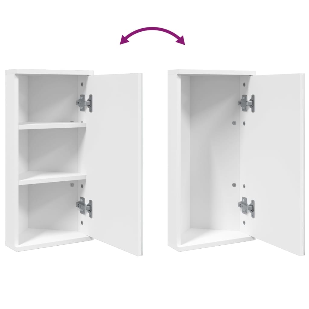 Badkamerkast Met Spiegel 30X24X60 Cm Wit