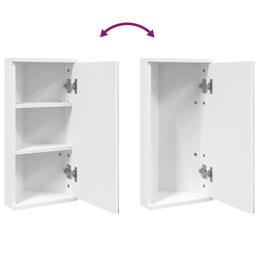 Badkamerkast Met Spiegel 30X24X60 Cm Wit