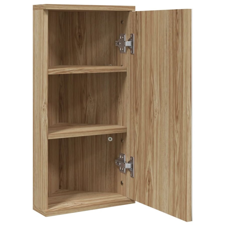Badkamerkast Met Spiegel 30X24X60 Cm Eikenkleurig 1