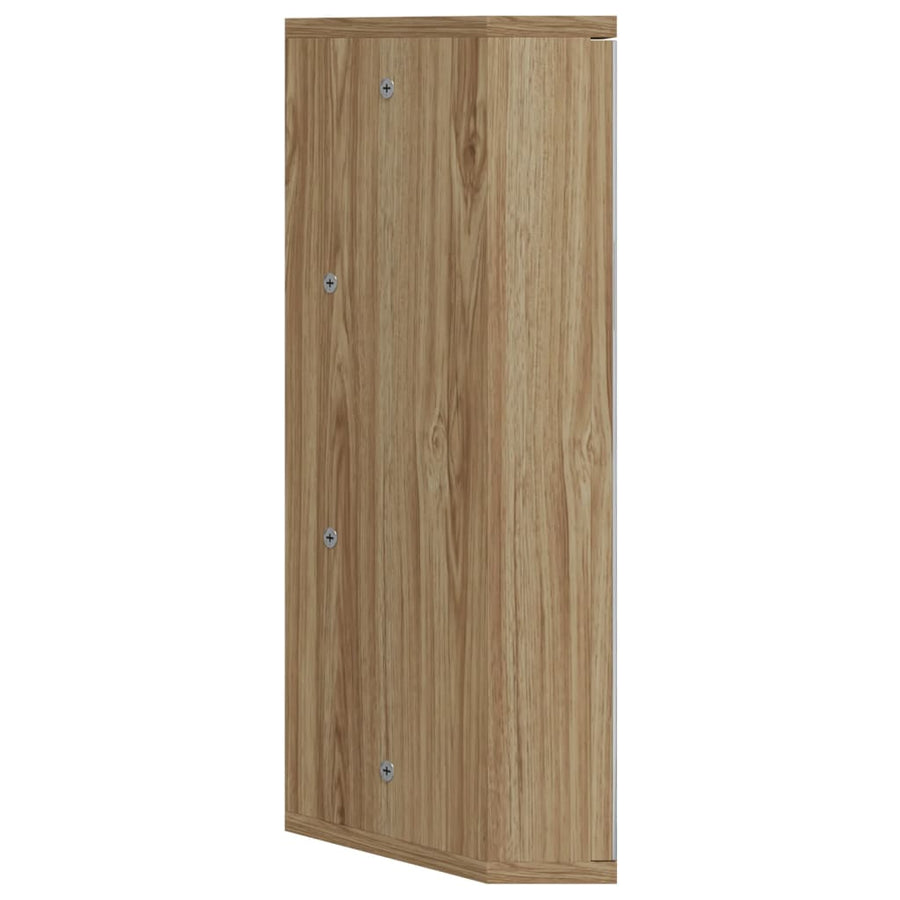 Badkamerkast Met Spiegel 30X24X60 Cm Eikenkleurig 1