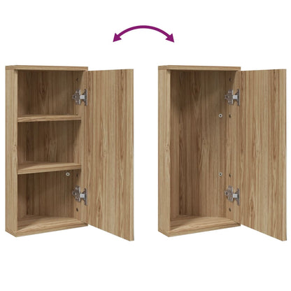 Badkamerkast Met Spiegel 30X24X60 Cm Eikenkleurig 1