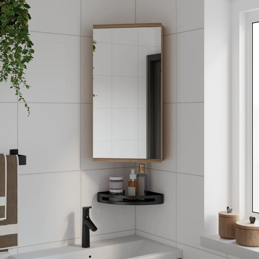 Badkamerkast Met Spiegel 30X24X60 Cm Eikenkleurig 1