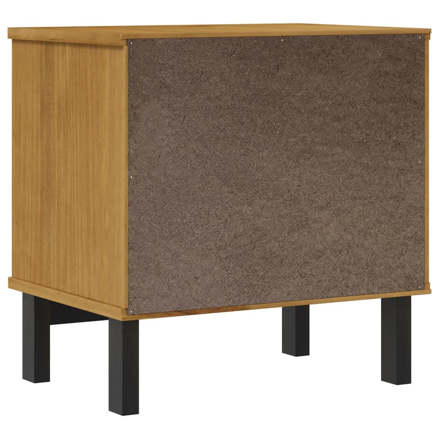 Nachtkastje Flam 49X35X50 Cm Massief Grenenhout