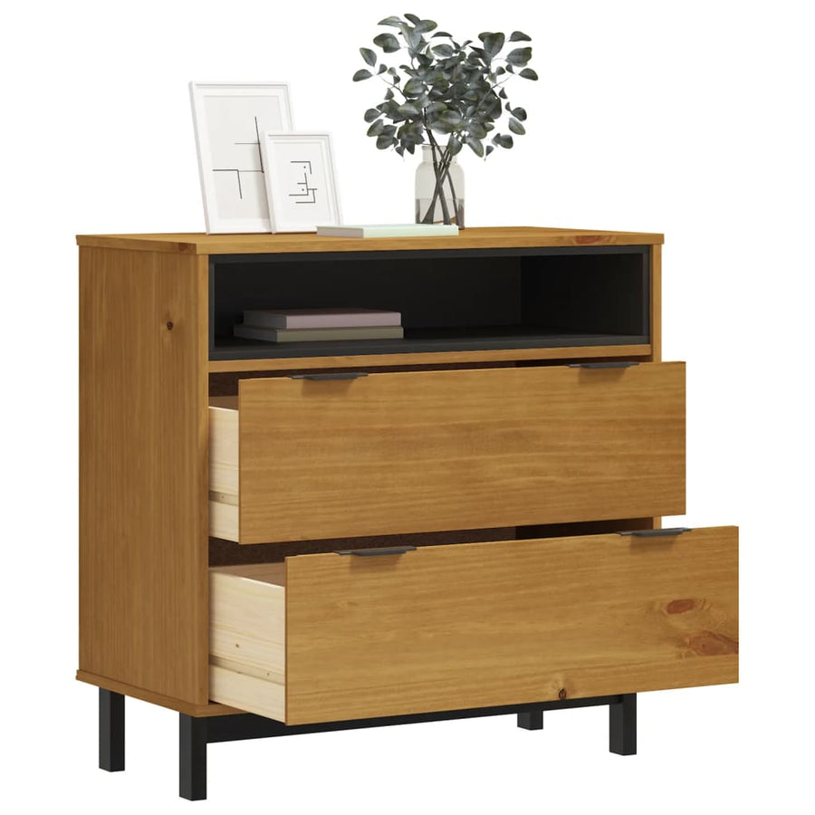 Ladekast Flam 80X40X80 Cm Massief Grenenhout