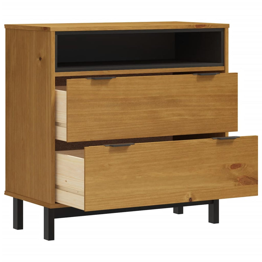 Ladekast Flam 80X40X80 Cm Massief Grenenhout