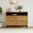 Chest of Drawers FLAM 110x40x80 cm Solid Pine