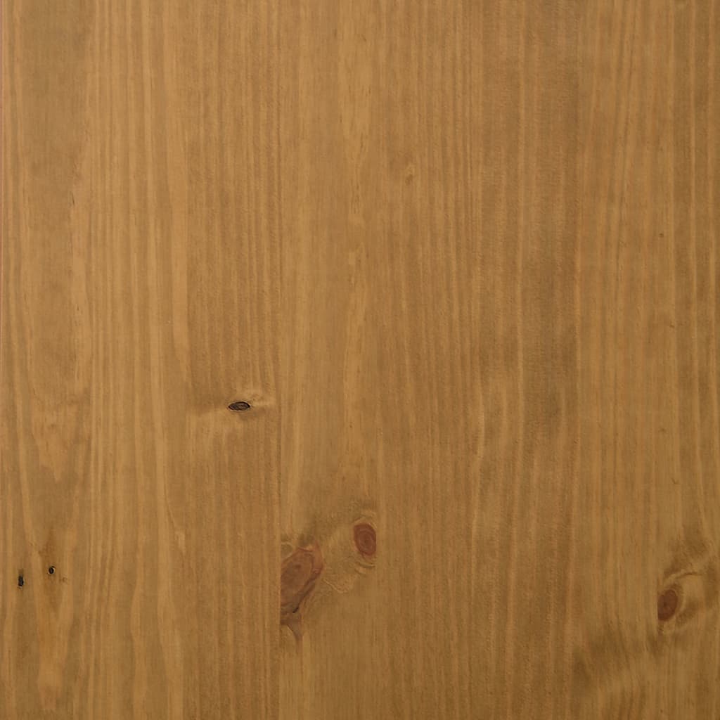 Tv-Meubel Met Glazen Deur Flam 158X40X50 Cm Massief Grenenhout