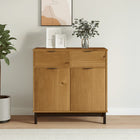 Dressoir 80x40x80 cm massief grenenhout eikenkleur