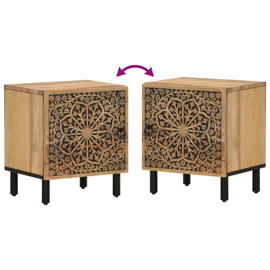 Nachtkastje 40X33X46 Cm Massief Mangohout