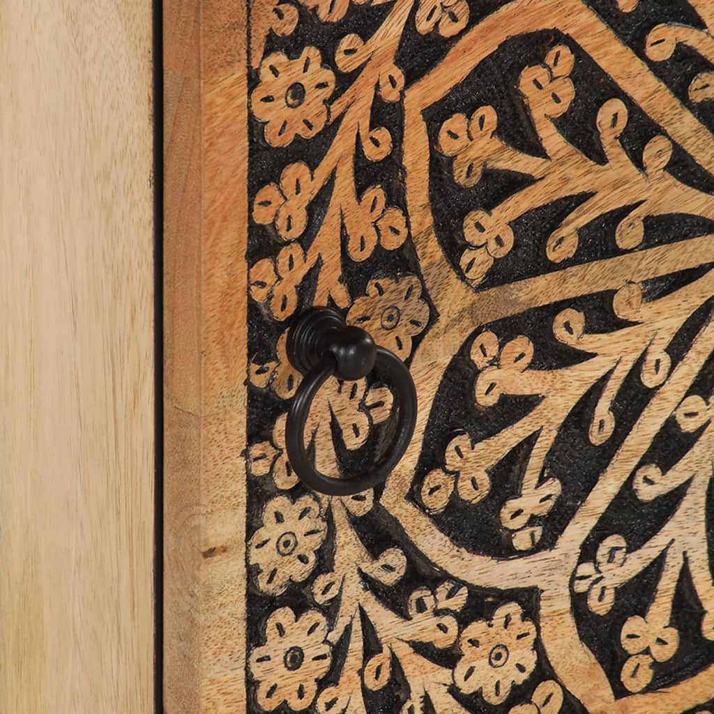 Nachtkastjes 2 St 40X33X46 Cm Massief Mangohout