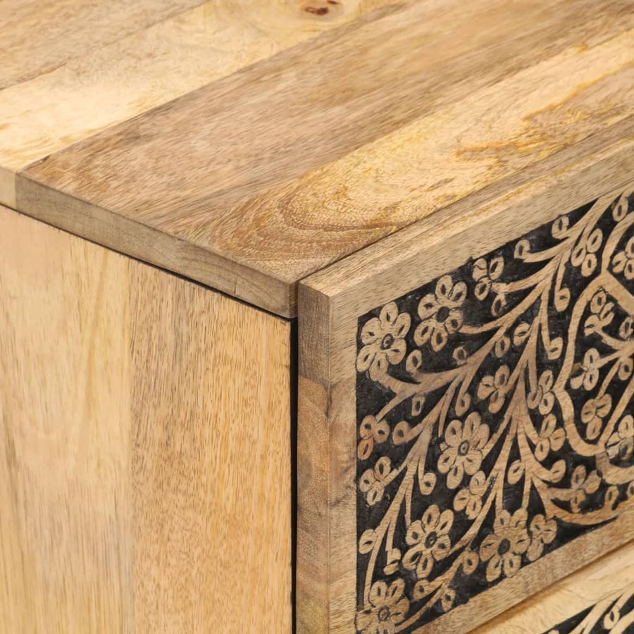 Nachtkastjes 2 St 40X33X46 Cm Massief Mangohout