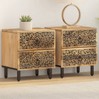 Bedside tables 2 pcs 40x33x46 cm solid mango wood