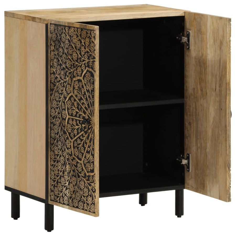 Bijzetkast 60X33X75 Cm Massief Mangohout