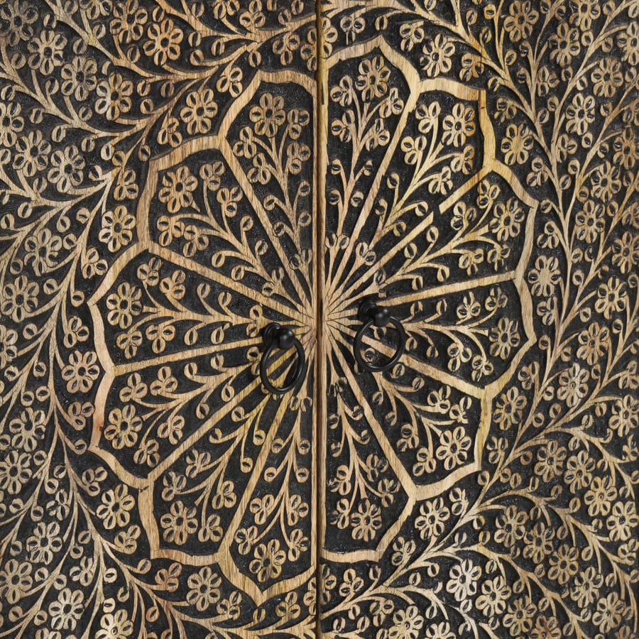 Bijzetkast 60X33X75 Cm Massief Mangohout