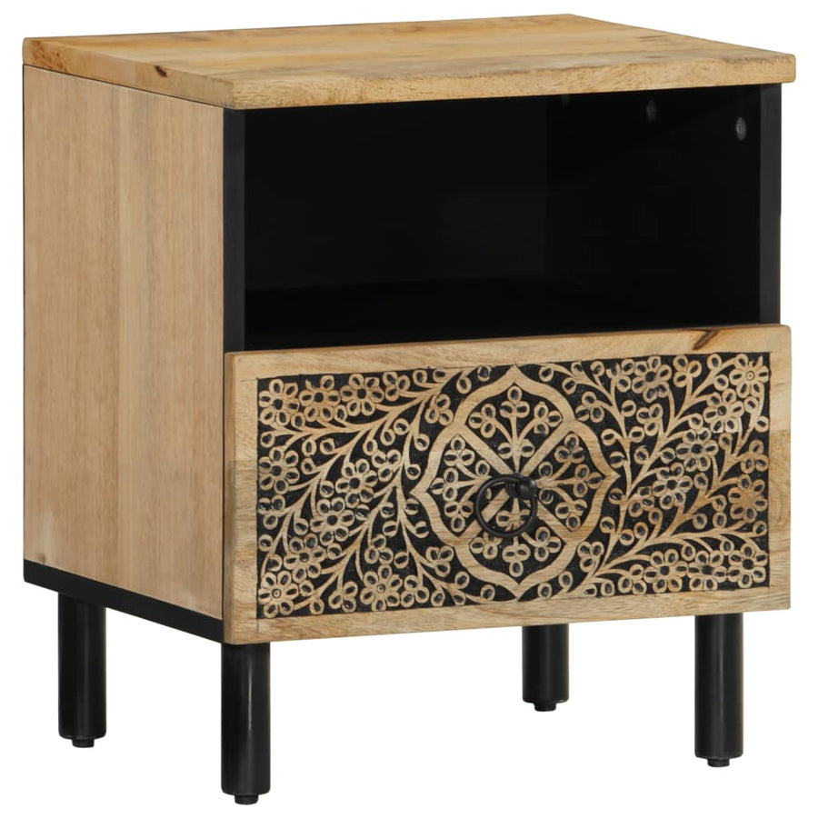 Nachtkastjes 2 St 40X33X46 Cm Massief Mangohout