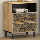 Nightstand 50x33x60 cm solid mango wood