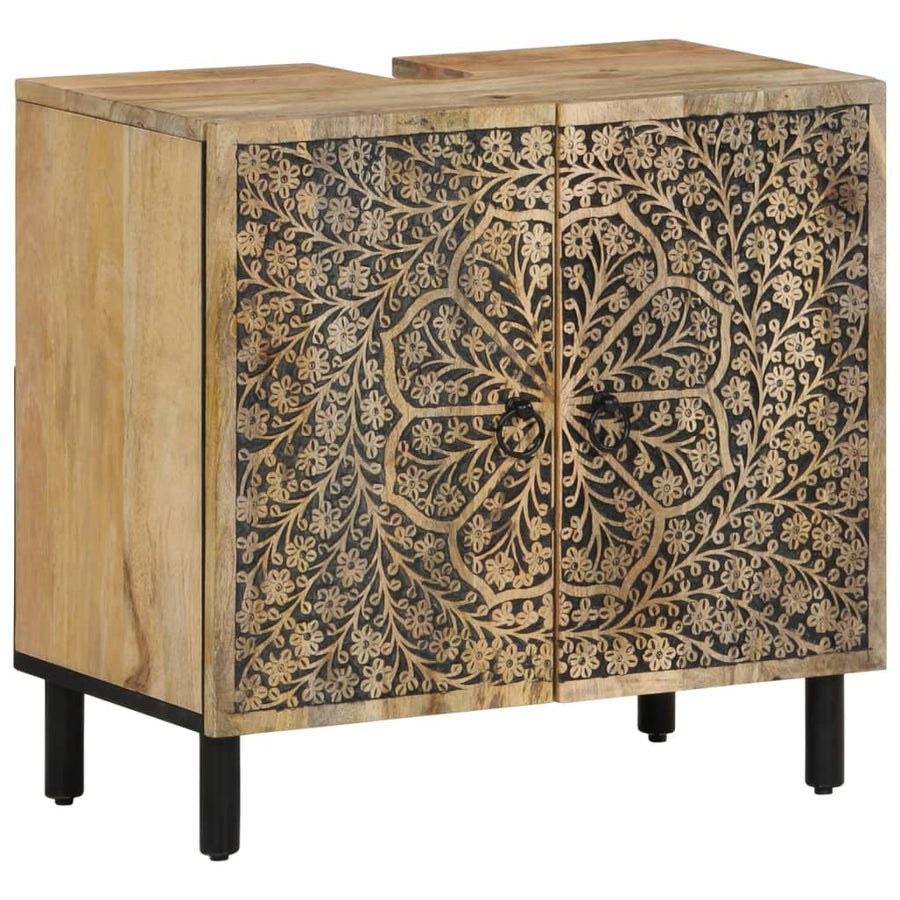 Wastafelkast 62X33X58 Cm Massief Mangohout