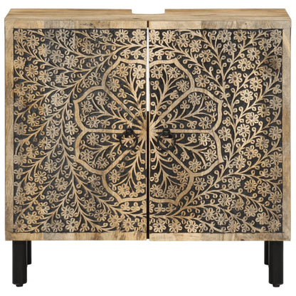 Wastafelkast 62X33X58 Cm Massief Mangohout