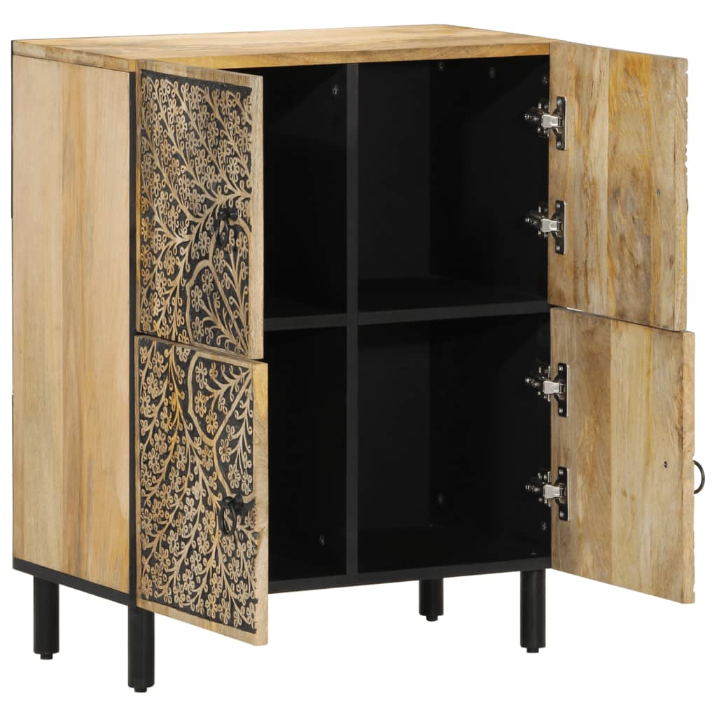 Bijzetkast 60X33X75 Cm Massief Mangohout