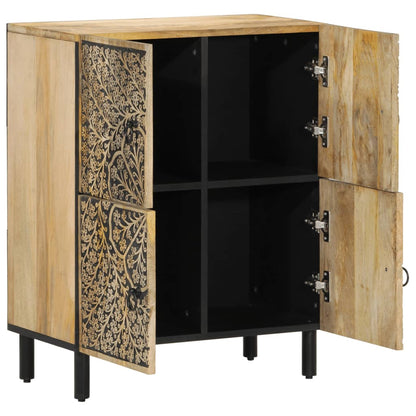 Bijzetkast 60X33X75 Cm Massief Mangohout