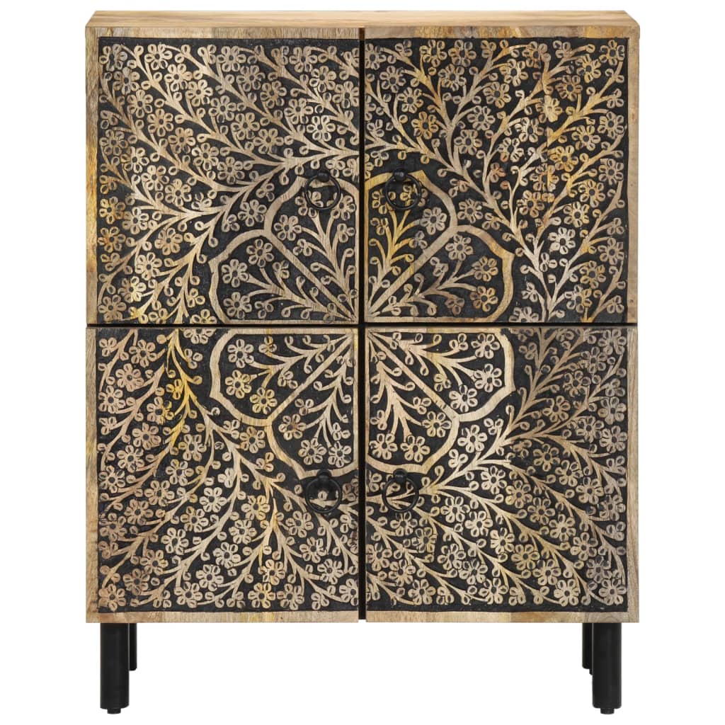 Bijzetkast 60X33X75 Cm Massief Mangohout